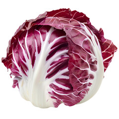 Obraz premium A whole radicchio isolated on a transparent background