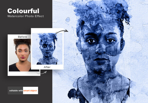 Colourful Watercolor Photo Effect