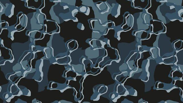 Military pixel flecktarn camouflage blue sea grey navy naval camo texture pattern horizontal banner illustration wallpaper