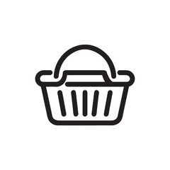 Abstract basket silhouette icon, grocery shopping, special offer, Shopping Basket, vector silhouette icon design.