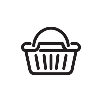 recommend clip art: Abstract basket silhouette icon, grocery shopping, special offer, Shopping Basket, vector silhouette icon design.