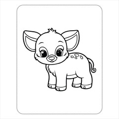 Animal Coloring Book page for kids.