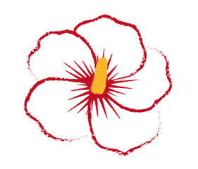 대한민국 상징 꽃 무궁화 손그림 드로잉 일러스트