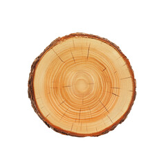 Fototapeta premium Close-up view of a tree trunk against isolated on transparent background.