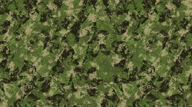 Military pixel flecktarn camouflage green grey woodland camo texture pattern horizontal banner illustration wallpaper