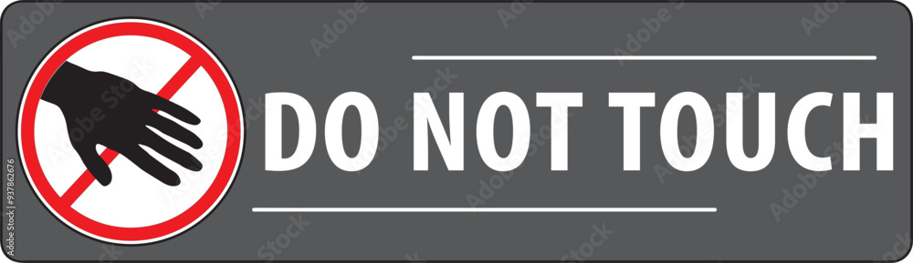 Canvas Prints do not touch sign vector.eps