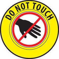 Do not touch sticker sign vector.eps