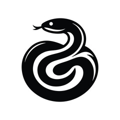 Snake Animal silhouette vector. 