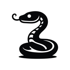 Snake Animal silhouette vector. 