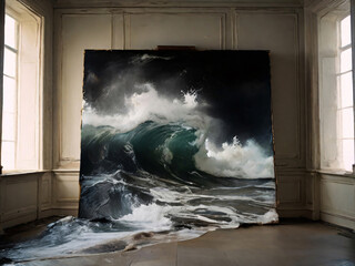 Mystery storm into the antique mirror.