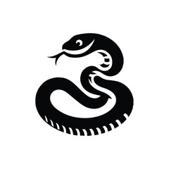 Snake Animal silhouette vector. 