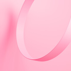 Abstract Soft Pink Matte Rounded Strip Ideal For Artistic Designs And Backgrounds 3D Illustration