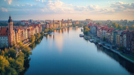 Bydgoszcz Cityscape With Colorful Houses