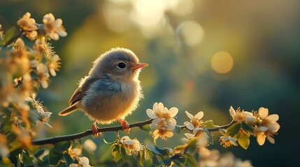 Obraz premium unique nature landscapes and cute animals : Generative AI