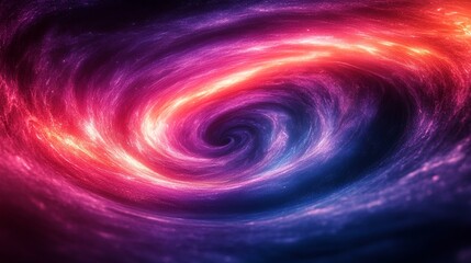 Obraz premium Neon Pink, Blue, and Purple Grainy Background with Glowing Vortex Swirl, Perfect for Psychedelic Banner Posters and Abstract Backdrop Designs - Generative AI.