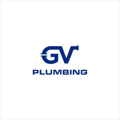 design logo plumbing repair pipe valve  vector