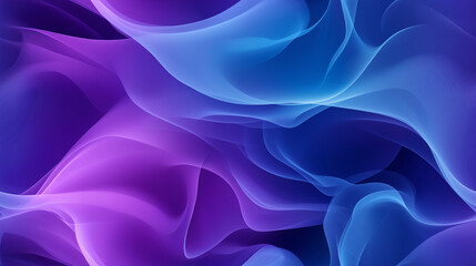Fototapeta premium Soft flowing waves in shades of purple and blue, creating an abstract seamless pattern that feels ethereal and calming, perfect for soothing backgrounds or textiles.