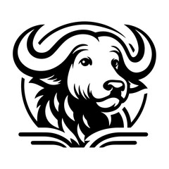 Buffalo head vector icon