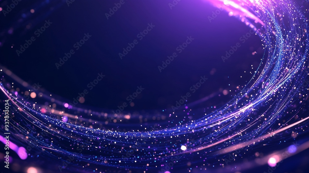 Aufkleber futuristic technology background with dynamic particle effects and vibrant neon colors for business 