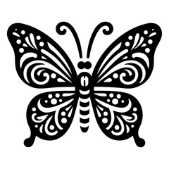 Butterfly vector icon illustration.