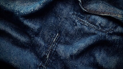 Naklejka premium blue denim texture background jean fabric fashion style : Generative AI
