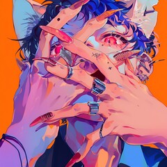 girl in a dress with a scarf