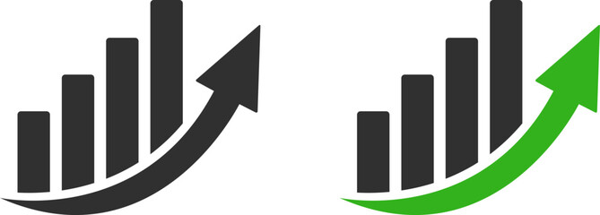 Up arrow business graph sign icon vector illustration design