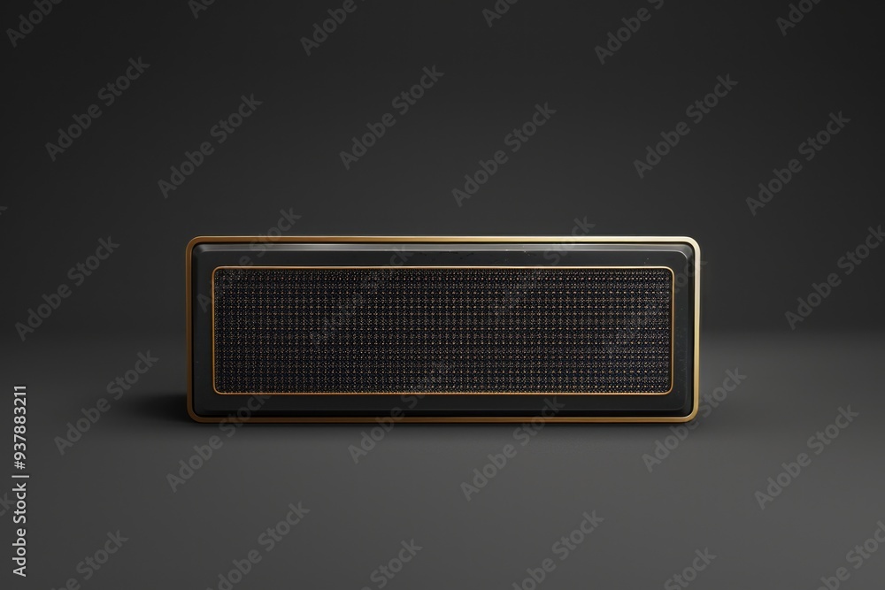 Poster a high-end audio device sitting on a table, perfect for home or office use