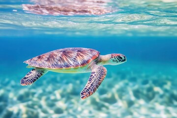 Fototapeta premium Marine Conservation Spotlight: Capturing the Impact of Human Activities Underwater