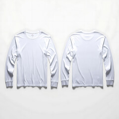 mockup of white T-shirts with white background