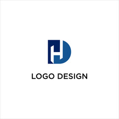 design logo HD or DH vector template  with masculine concept