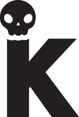 skull halloween font k