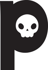 skull halloween font p