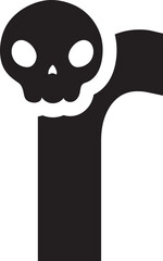 skull halloween font r