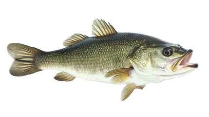 Naklejka premium Large Bass Fish Isolated on transparent Background, PNG file, graphic resources 
