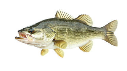 Large Bass Fish Isolated on transparent Background, PNG file, graphic resources 