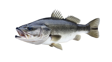 Obraz premium Large Bass Fish Isolated on transparent Background, PNG file, graphic resources 