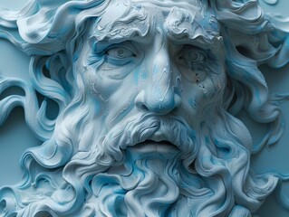 head of Greek man marble statue