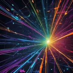 Digital technology and cyber security concept, abstract technology background of high speed global data transfer, futuristic neon hexagons, advanced technology networks