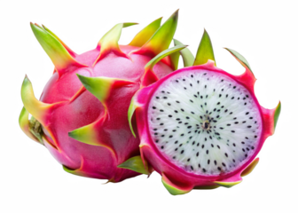 dragon fruit isolated on white