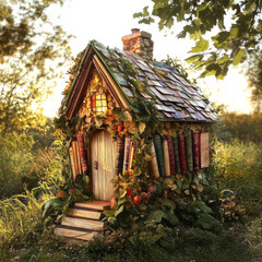 a house made of books