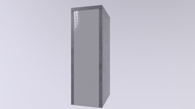 Metal filing cabinet with four drawers in a minimalist office setting for organization needs