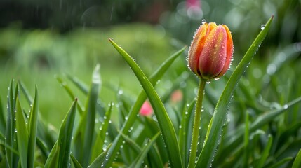 Tulip in the Rain.
