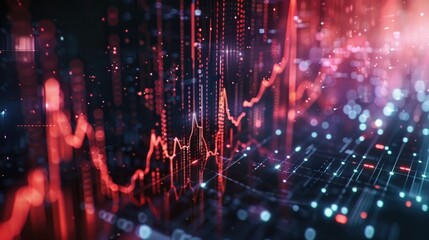 A graphic illustration of stock market trends and fluctuations