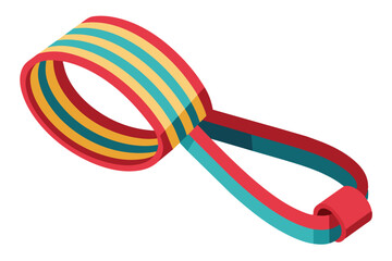 Resistance band vector art illustration