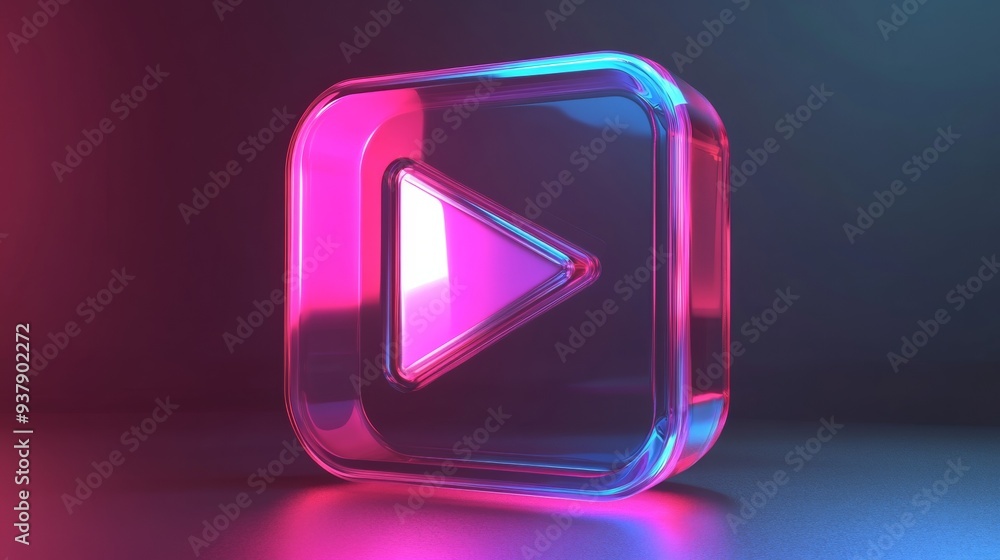 Poster a square with a red and blue arrow pointing to the right