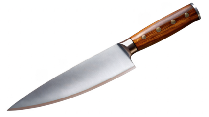 Chef's Knife on a transparent background.