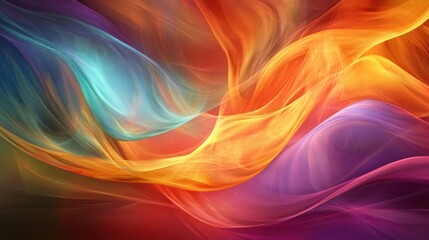 Naklejka premium Abstract Swirling Layers of Colorful Light