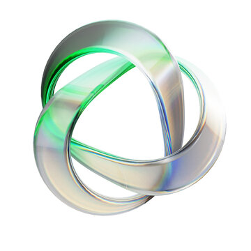 3d glass flying glass product holographic effect isolated on dark background. Render transparent glass cosmetic or award pedestal, disk stage with iridescent gradient 