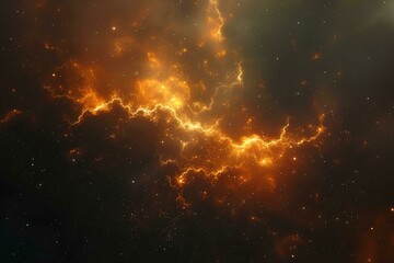 Beautiful dark space background with stars, nebulae and clouds. Abstract fantasy universe backdrop